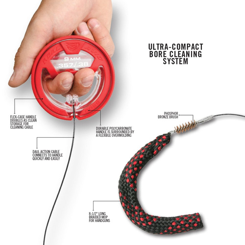 Real Avid - Wycior sznurowy do czyszczenia przewodu lufy Bore Boss - .357/.38/ 9 mm - AVBB9MM