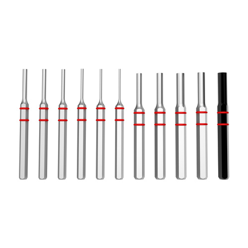 Real Avid - Zestaw wybijaków z młotkiem Accu-Punch - 17 elementów - Stalowe - AVHPS